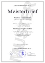 HWK Meisterbrief Kaufen Muster 03