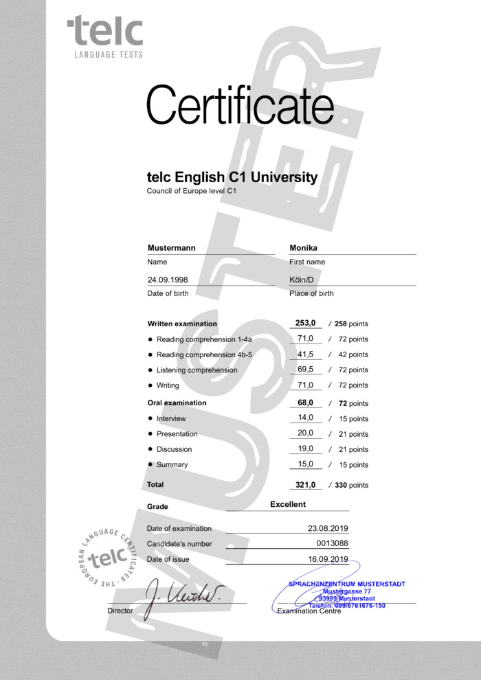 TELC English C1 University Sprachtest kaufen